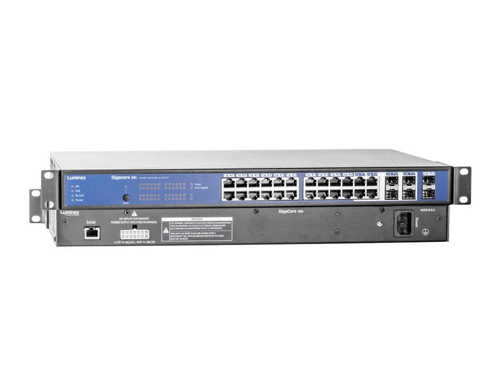GigaCore 10 - AV Network Switch by Luminex Network Intelligence